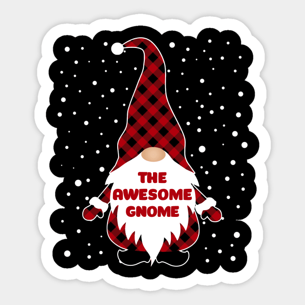 The Awesome Gnome Matching Family Christmas Pajama Sticker by Hancy